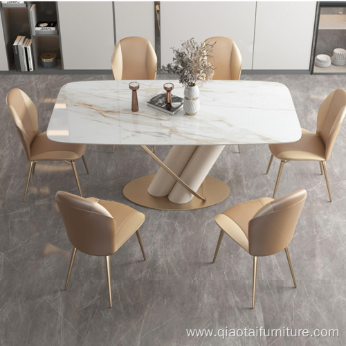 Modern designer Stainless steel Luxury dining table